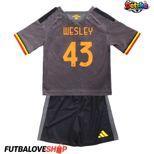 Dres AS Roma Wesley Franca #43 Tretina pre deti 2026-27 Krátky Rukáv (+ trenírky)